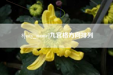 尉氏九宫格方向排列