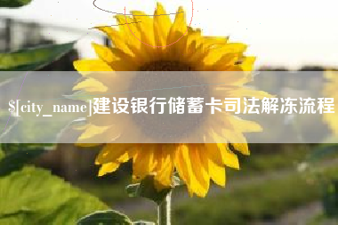 尉氏建设银行储蓄卡司法解冻流程