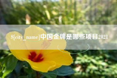 尉氏中国金牌是哪些项目2021