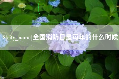 尉氏全国消防日是每年的什么时候