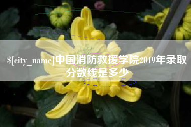 尉氏中国消防救援学院2019年录取分数线是多少