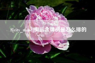 尉氏奥运金牌榜是怎么排的