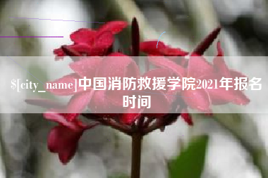 尉氏中国消防救援学院2021年报名时间