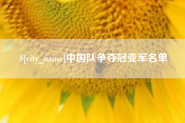 尉氏中国队争夺冠亚军名单