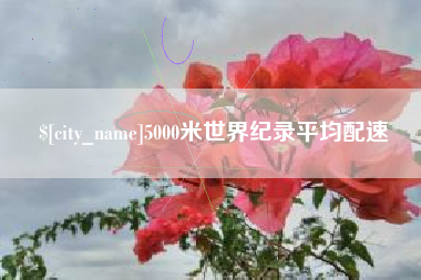 尉氏5000米世界纪录平均配速