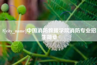 尉氏中国消防救援学院消防专业招生简章