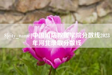 尉氏中国消防救援学院分数线2023年河北录取分数线