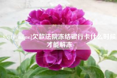 尉氏欠款法院冻结银行卡什么时候才能解冻