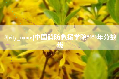 尉氏中国消防救援学院2020年分数线